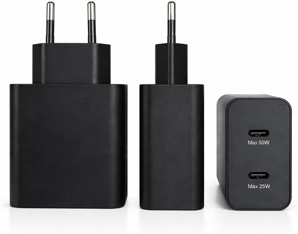 Generic 50W Dual USB-C Fast Wall Charger with Cable – iPhone, Samsung & All Type-C | South Africa