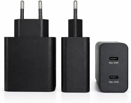 Generic 50W Dual USB-C Fast Wall Charger with Cable – iPhone, Samsung & All Type-C | South Africa