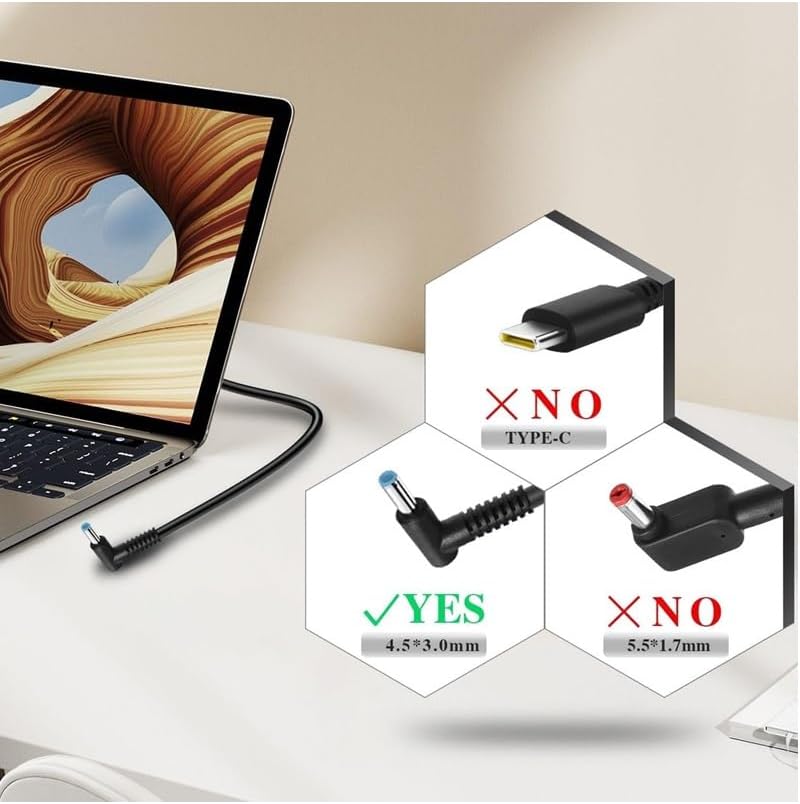 Generic 90W HP Laptop Charger – 19.5V, 4.5x3.0mm Blue Pin with Power Cord | South Africa