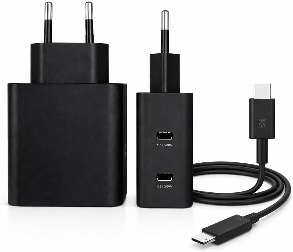 Generic 50W Dual USB-C Fast Wall Charger with Cable – iPhone, Samsung & All Type-C | South Africa